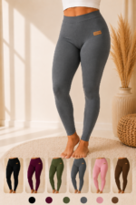 RONDE Women’s High-Waist Stretch Leggings – One Size - Image 4
