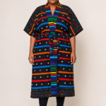 Kente Rainbow Elegance Belted Kimono
