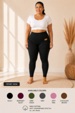 RONDE Women’s High-Waist Stretch Leggings – One Size - Image 8