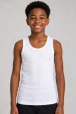 Boys White Cotton Tank Tops | Özlem/Güryıldız Soft Breathable Undershirt (3 or 6 Pack) - Image 5