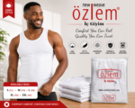 Özlem Men's Cotton Tank Top | White Sleeveless Undershirt - Image 10