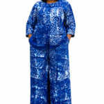 Indigo Adire Wide-Leg Pant Set