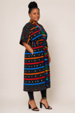 Kente Rainbow Elegance Belted Kimono - Image 2