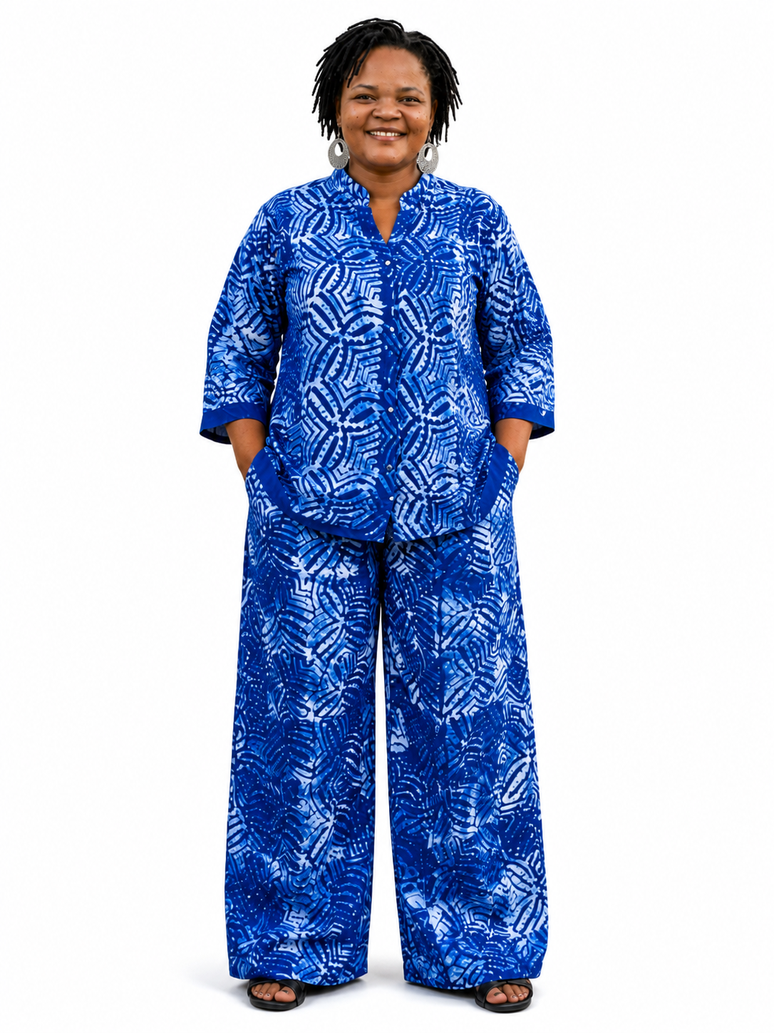 7f4b4d10-fe85-48ef-9389-c1e07d877670 Indigo Adire Trouser Set - Image 1