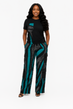 Emerald Geometric Cargo Pant & T-Shirt Set