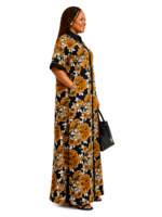 Golden Blossom Shirt Dress - Image 2