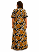 Golden Blossom Shirt Dress - Image 4
