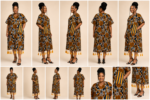 Mustard Floral Tassel Kaftan Dress - Image 6