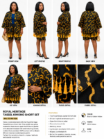 Royal Heritage Tassel Kimono Short Set - Image 5