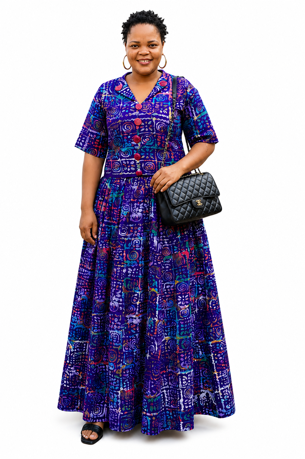 Royal Indigo Adire Skirt Set-7798 Royal Indigo Adire Skirt Set - Image 1