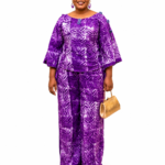 Royal Orchid Adire Pant Set
