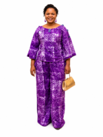 Royal Orchid Adire Pant Set