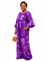 Royal Orchid Adire Pant Set - Image 2