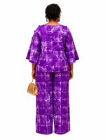 Royal Orchid Adire Pant Set - Image 5