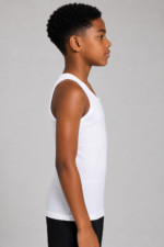 Boys White Cotton Tank Tops | Özlem/Güryıldız Soft Breathable Undershirt (3 or 6 Pack) - Image 6