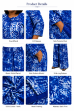 Indigo Adire Wide-Leg Pant Set - Image 5