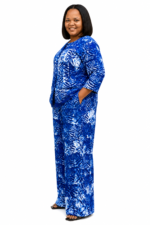 Indigo Adire Wide-Leg Pant Set - Image 3