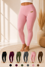 RONDE Women’s High-Waist Stretch Leggings – One Size - Image 3