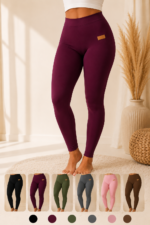 RONDE Women’s High-Waist Stretch Leggings – One Size - Image 6
