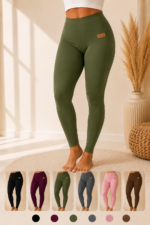 RONDE Women’s High-Waist Stretch Leggings – One Size - Image 5