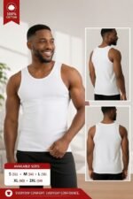 Özlem Men's Cotton Tank Top | White Sleeveless Undershirt - Image 7