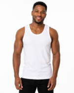 Özlem Men's Cotton Tank Top | White Sleeveless Undershirt