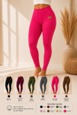 RONDE Women’s High-Waist Stretch Leggings – One Size - Image 8