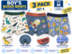 Boys’ Boxer Briefs 3-Pack – Soft Cotton Blend Kids Underwear | M–XXL - Image 7