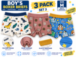 Boys’ Boxer Briefs 3-Pack – Soft Cotton Blend Kids Underwear | M–XXL - Image 8